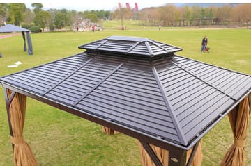 Sunsætia Pavillon 300x400x270 cm - Brun/Beige - Havemøbler - Solafskærmning - Havepavilloner - Komplet pavillon