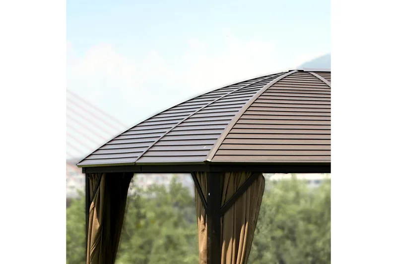 Sunsætia Pavillon 400x300x194 cm - Beige - Havemøbler - Solafskærmning - Havepavilloner - Komplet pavillon