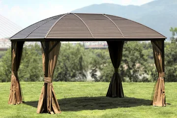 Sunsætia Pavillon 400x300x194 cm - Beige - Havemøbler - Solafskærmning - Havepavilloner - Komplet pavillon