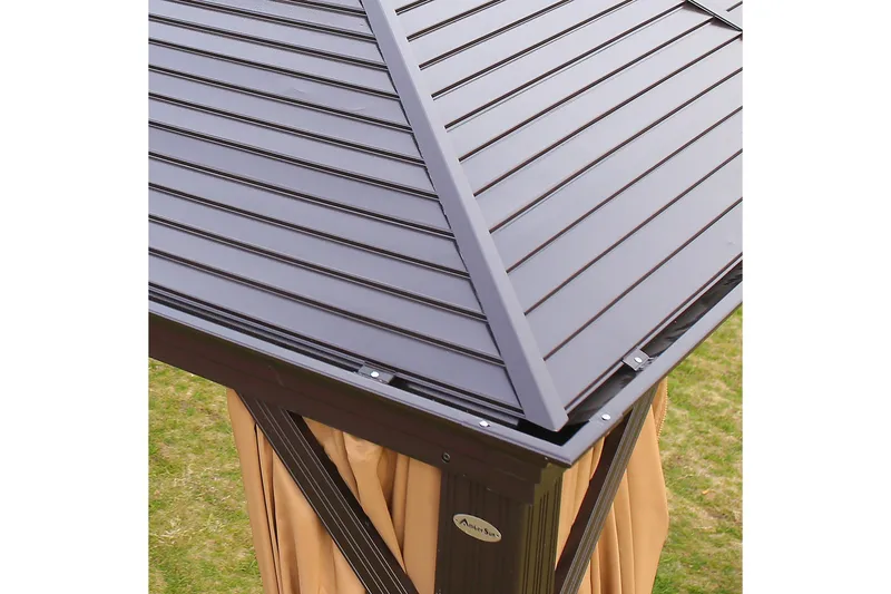 Sunsætia Pavillon 300x400x270 cm - Brun/Beige - Havemøbler - Solafskærmning - Havepavilloner - Komplet pavillon