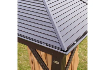 Sunsætia Pavillon 300x400x270 cm - Brun/Beige - Havemøbler - Solafskærmning - Havepavilloner - Komplet pavillon