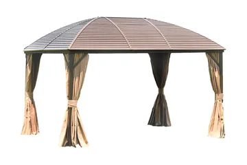 Sunsætia Pavillon 400x300x194 cm - Beige - Havemøbler - Solafskærmning - Havepavilloner - Komplet pavillon