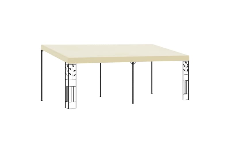 Vægmonteret Pavillon 6X3X2,5 M Cremefarvet - Havemøbler - Solafskærmning - Havepavilloner - Komplet pavillon