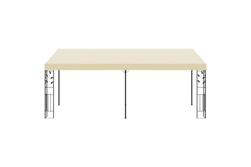 Vægmonteret Pavillon 6X3X2,5 M Cremefarvet - Havemøbler - Solafskærmning - Havepavilloner - Komplet pavillon