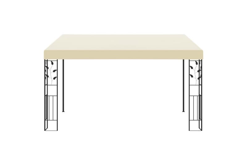 Vægmonteret Pavillon 4X3X2,5 M Cremefarvet - Havemøbler - Solafskærmning - Havepavilloner - Komplet pavillon