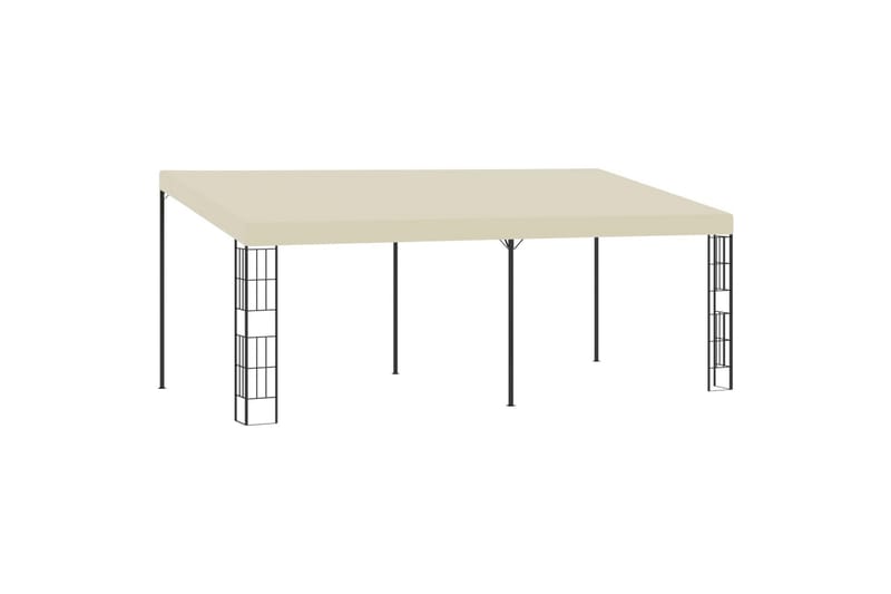 Vægmonteret Pavillon 3X6 M Stof Cremefarvet - Havemøbler - Solafskærmning - Havepavilloner - Komplet pavillon