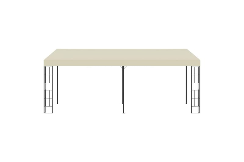 Vægmonteret Pavillon 3X6 M Stof Cremefarvet - Havemøbler - Solafskærmning - Havepavilloner - Komplet pavillon