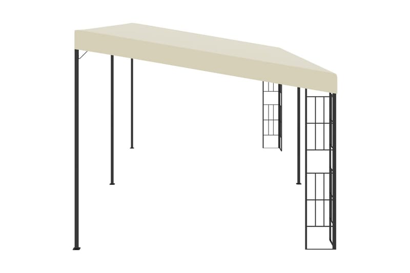 Vægmonteret Pavillon 3X6 M Stof Cremefarvet - Havemøbler - Solafskærmning - Havepavilloner - Komplet pavillon