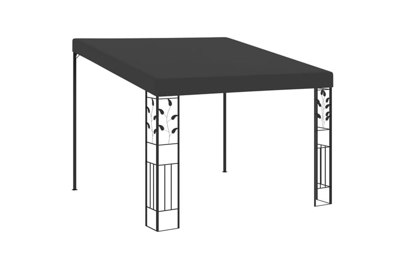 Vægmonteret Pavillon 3X3X2,5 M Antracitgrå - Havemøbler - Solafskærmning - Havepavilloner - Komplet pavillon