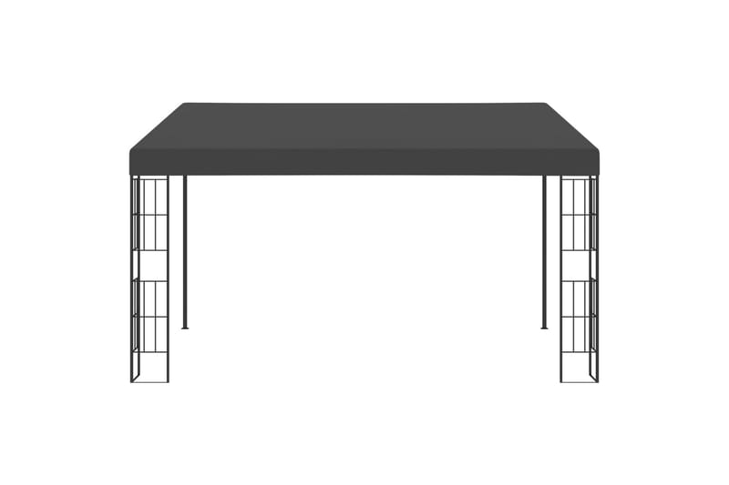 Vægmonteret Pavillon 3X4 M Stof Antracitgrå - Komplet pavillon