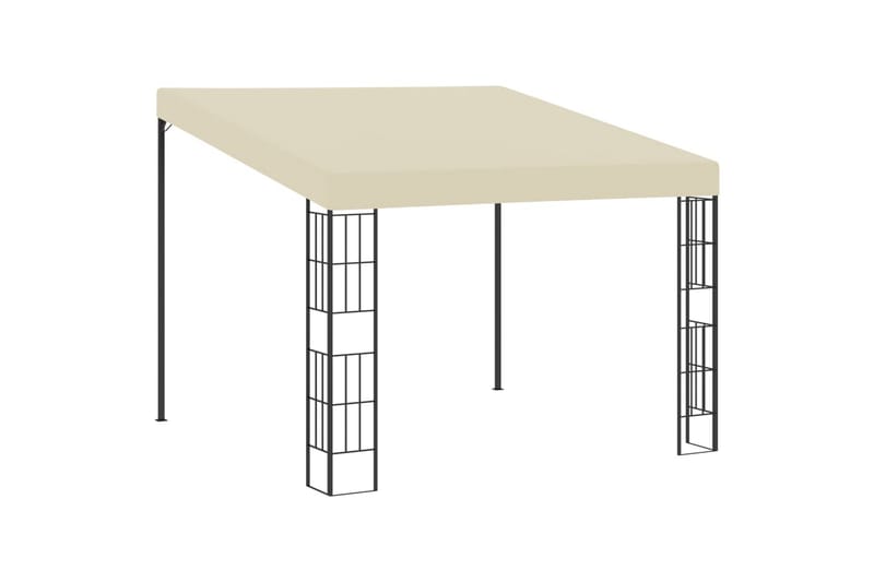 Vægmonteret Pavillon 3X3 M Stof Cremefarvet - Havemøbler - Solafskærmning - Havepavilloner - Komplet pavillon