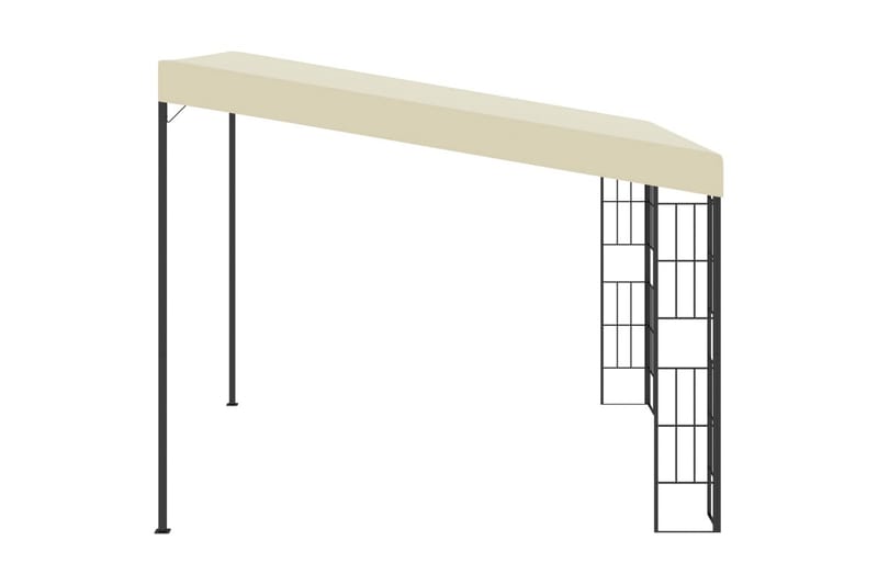 Vægmonteret Pavillon 3X3 M Stof Cremefarvet - Havemøbler - Solafskærmning - Havepavilloner - Komplet pavillon