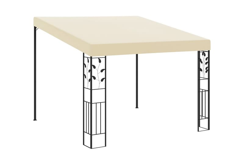 Vægmonteret Pavillon 3X3X2,5 M Cremefarvet - Komplet pavillon