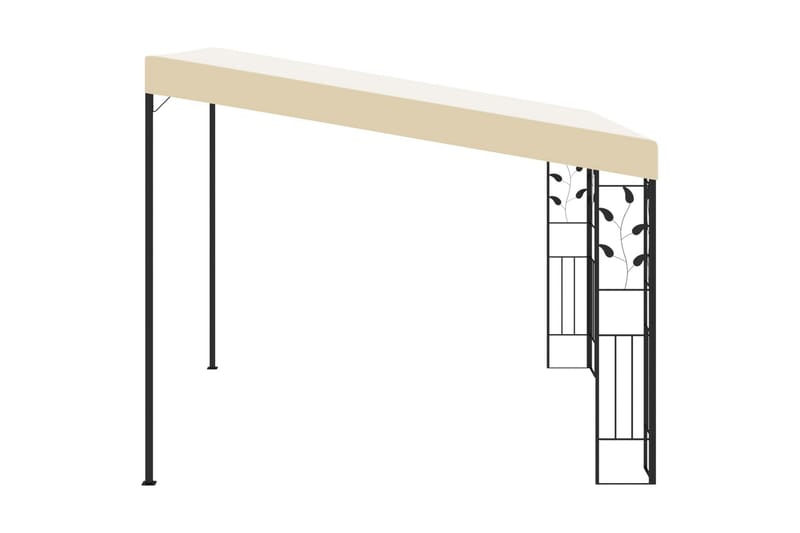Vægmonteret Pavillon 3X3X2,5 M Cremefarvet - Havemøbler - Solafskærmning - Havepavilloner - Komplet pavillon