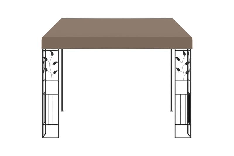 vægmonteret pavillon 3x3x2,5 m gråbrun - Gråbrun - Havemøbler - Solafskærmning - Havepavilloner - Komplet pavillon