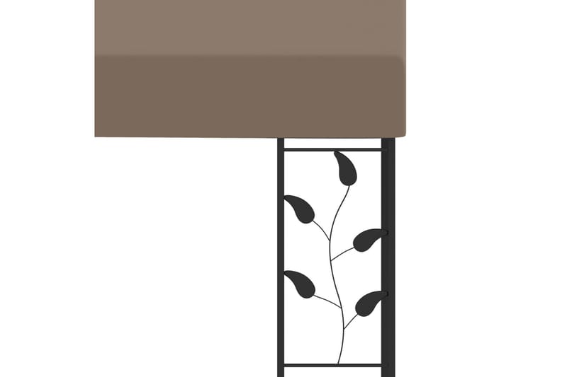 vægmonteret pavillon 3x3x2,5 m gråbrun - Gråbrun - Havemøbler - Solafskærmning - Havepavilloner - Komplet pavillon