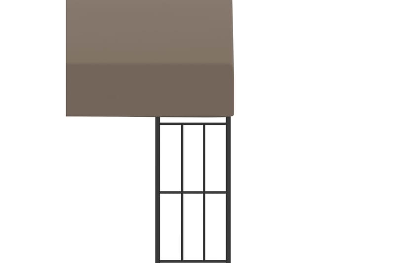 vægmonteret pavillon 3x3 m stof gråbrun - Gråbrun - Havemøbler - Solafskærmning - Havepavilloner - Komplet pavillon