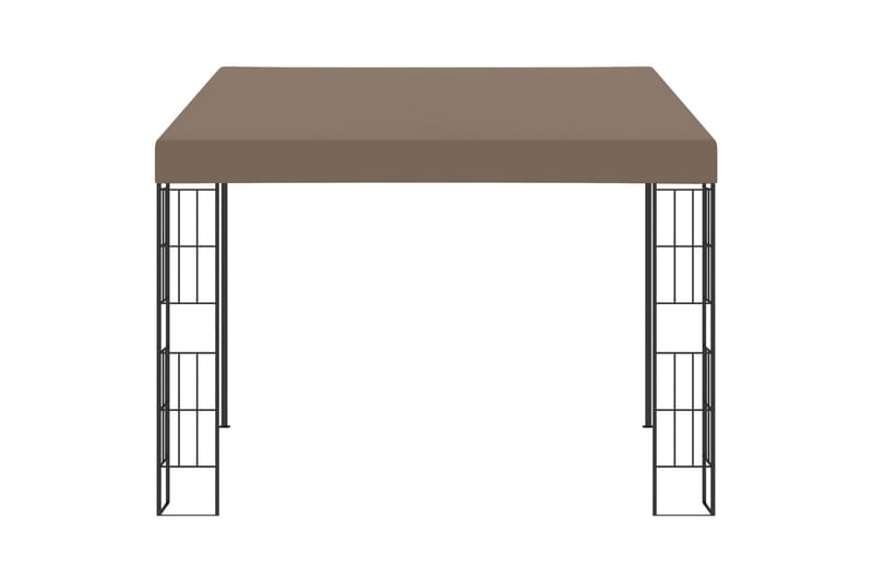 vægmonteret pavillon 3x3 m stof gråbrun - Gråbrun - Havemøbler - Solafskærmning - Havepavilloner - Komplet pavillon
