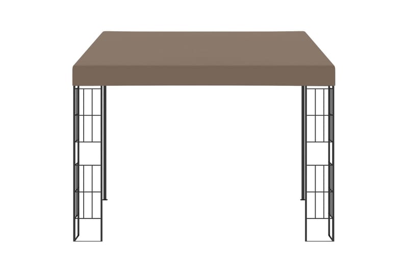 vægmonteret pavillon 3x3 m stof gråbrun - Gråbrun - Komplet pavillon