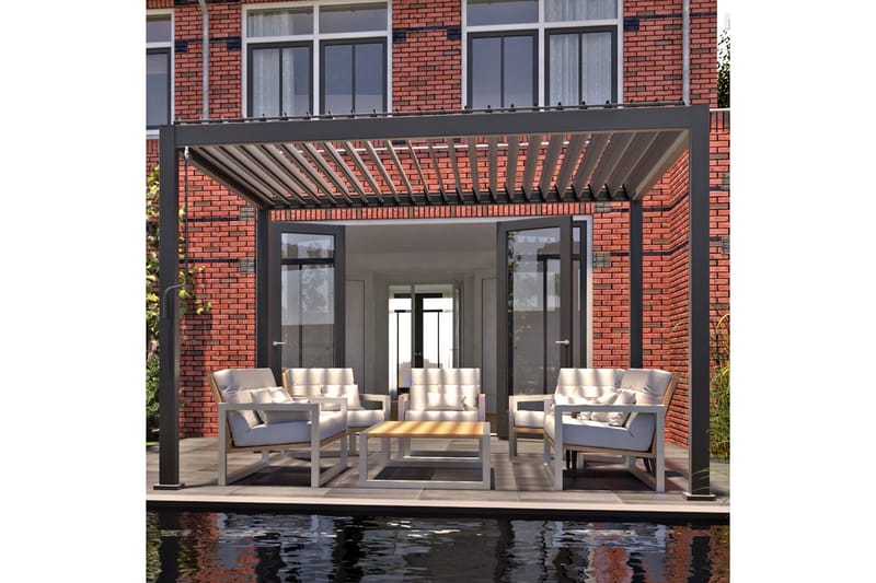 Mirador Pavillon uden Vægge 300x400x250 cm - Mørkegrå - Havemøbler - Solafskærmning - Havepavilloner