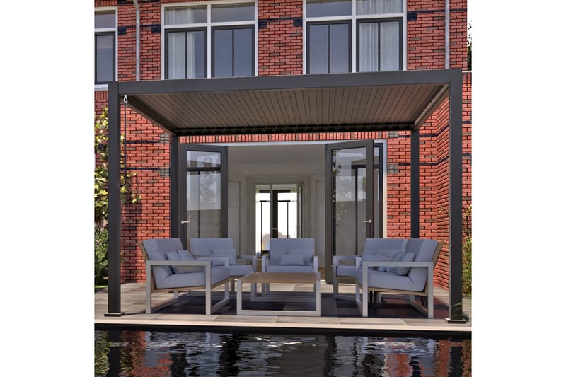 Mirador Pavillon uden Vægge 300x400x250 cm - Mørkegrå - Havemøbler - Solafskærmning - Havepavilloner