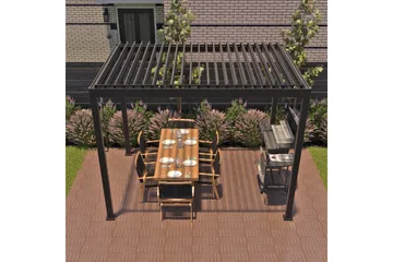 Mirador Pavillon uden Vægge 300x300x250 cm - Mørkegrå - Havemøbler - Solafskærmning - Havepavilloner