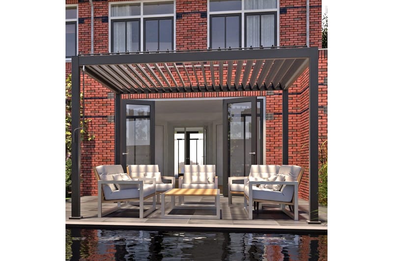 Mirador Pavillon uden Vægge 300x300x250 cm - Mørkegrå - Havemøbler - Solafskærmning - Havepavilloner