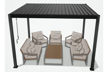 Mirador Pavillon uden Vægge 300x300x250 cm - Mørkegrå - Havemøbler - Solafskærmning - Havepavilloner
