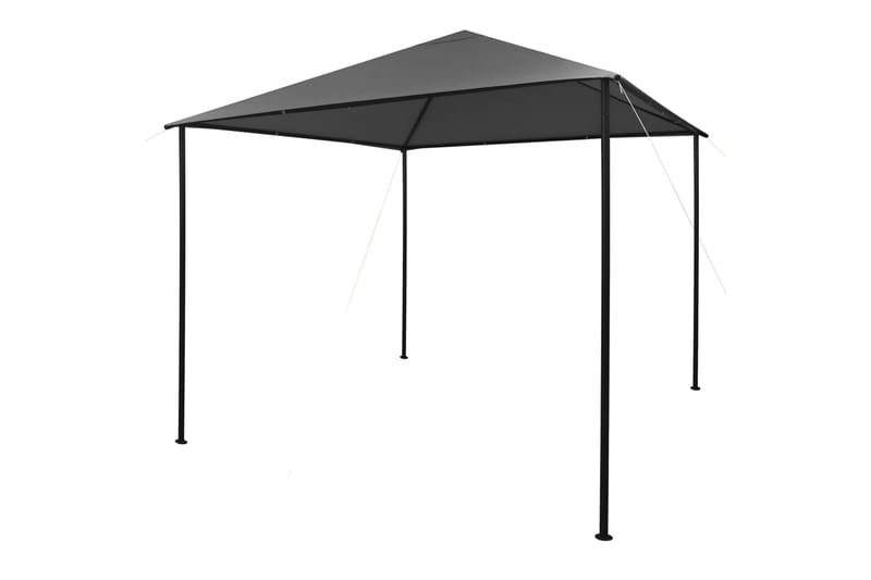 Pavillon 3x3 m stof og stål 180 g/m² antracitgrå - Antracit - Havemøbler - Solafskærmning - Havepavilloner