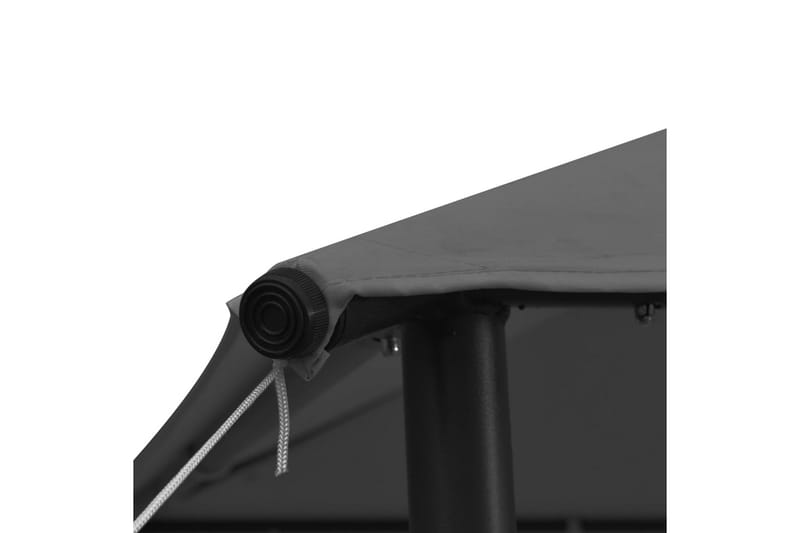 Pavillon 3x3 m stof og stål 180 g/m² antracitgrå - Antracit - Havemøbler - Solafskærmning - Havepavilloner