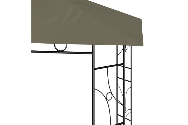 pavillon 3x3x2,7 m 160 g/m² gråbrun - Gråbrun - Havemøbler - Solafskærmning - Havepavilloner - Komplet pavillon