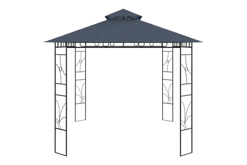 pavillon 4x3x2,7 m 160 g/m² antracitgrå - Antracit - Havemøbler - Solafskærmning - Havepavilloner - Komplet pavillon