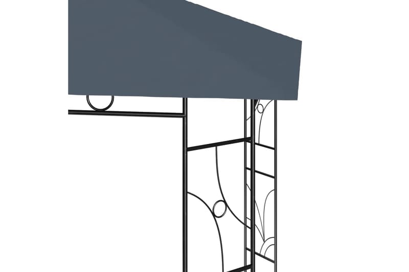 pavillon 4x3x2,7 m 160 g/m² antracitgrå - Antracit - Havemøbler - Solafskærmning - Havepavilloner - Komplet pavillon