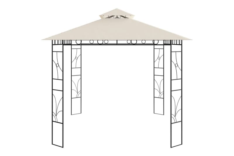 pavillon 4x3x2,7 m 160 g/m² cremefarvet - Creme - Komplet pavillon