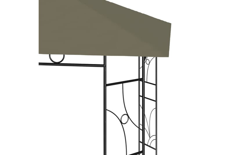 pavillon 4x3x2,7 m 160 g/m² gråbrun - Gråbrun - Havemøbler - Solafskærmning - Havepavilloner - Komplet pavillon