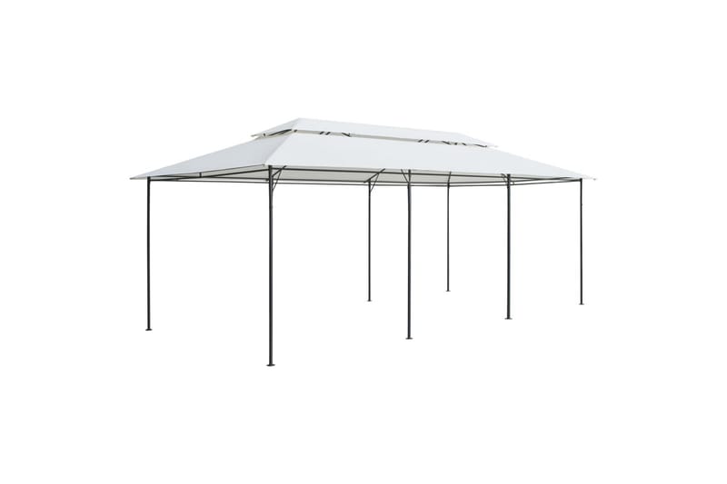 Pavillon 600x298x270 cm 180G/M² Hvid - Havepavilloner - Pavillon med tag - Grilltelt