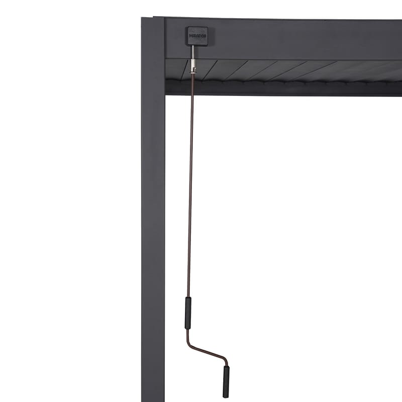 Pavillon HOME4YOU Mirador-88 3x3 m, mørkegrå - mørkegrå - Havemøbler - Solafskærmning - Havepavilloner - Komplet pavillon