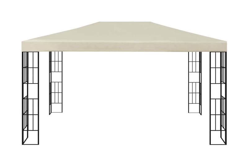 pavillon med lyskæder 3x4 m cremefarvet - Creme - Havemøbler - Solafskærmning - Havepavilloner - Komplet pavillon