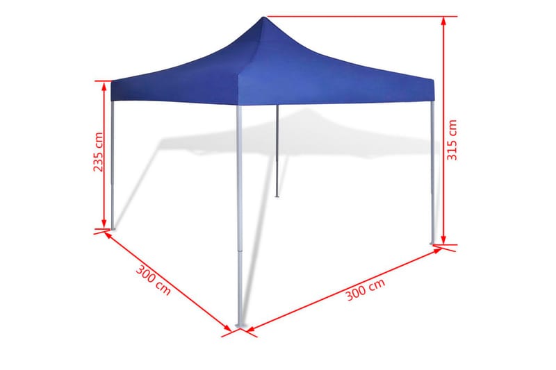 Foldbart Telt Blå 3 X 3 M - Blå - Pavillontag