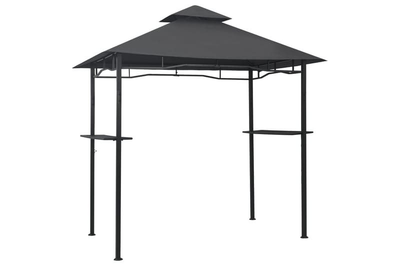 Grillpavillon 240x150x255 cm Stål Antracitgrå - Grå - Pavillontag