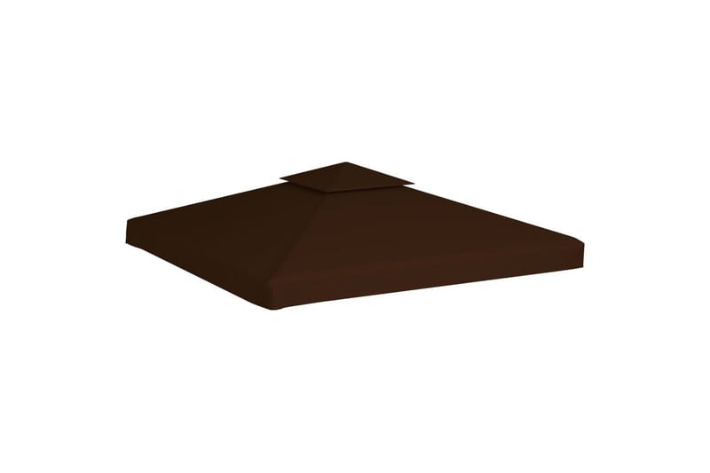Pavillontopdække 2 Niveauer 310 G/m² 3x3 M Brun - Havemøbler - Solafskærmning - Havepavilloner - Pavillontag