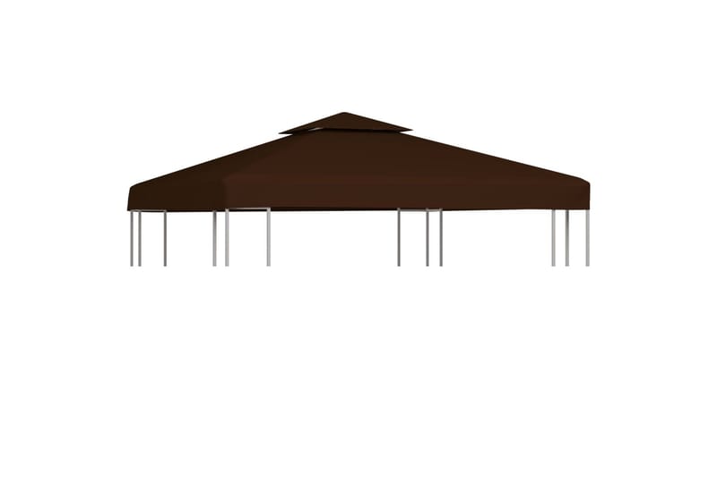 Pavillontopdække 2 Niveauer 310 G/m² 3x3 M Brun - Havemøbler - Solafskærmning - Havepavilloner - Pavillontag
