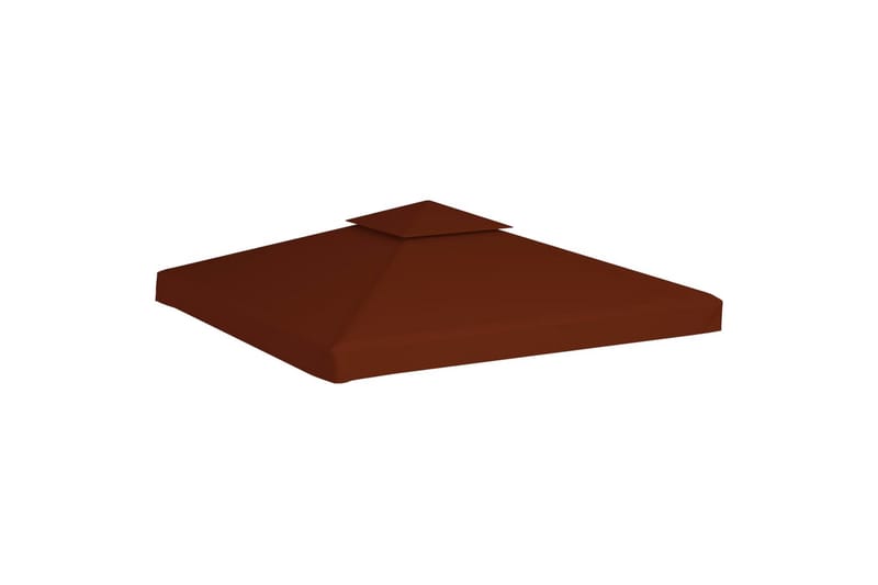 Pavillontopdække 2 Niveauer 310 G/m² 3x3 M Terracotta - Havemøbler - Solafskærmning - Havepavilloner - Pavillontag