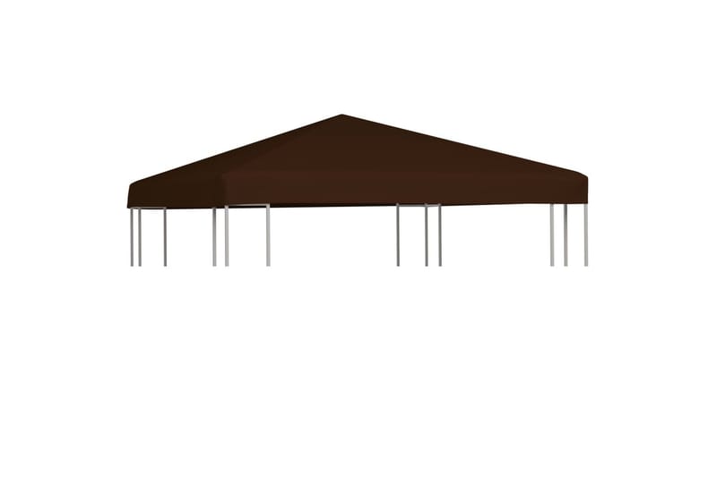 Pavillontopdække 310 G/m² 3x3 M Brun - Havemøbler - Solafskærmning - Havepavilloner - Pavillontag