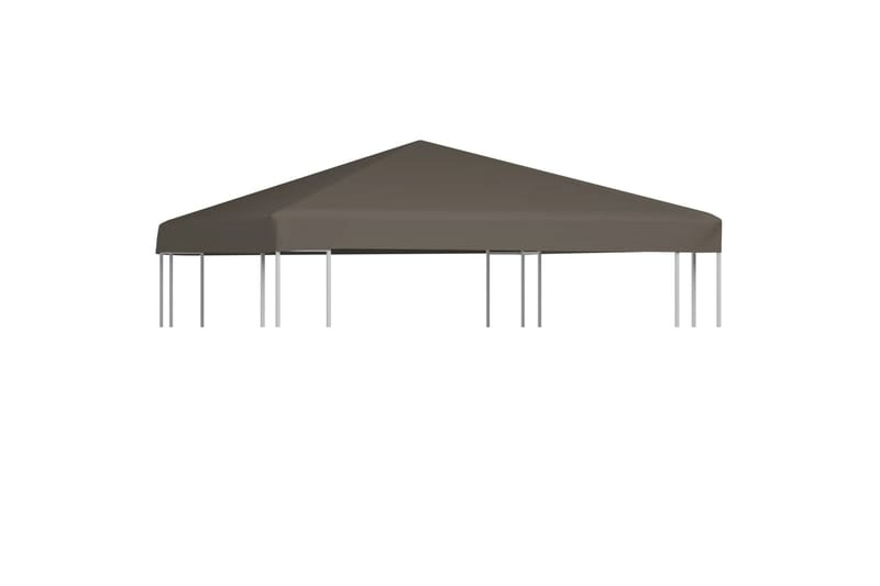 Pavillontopdække 310 G/m² 3x3 M Gråbrun - Havemøbler - Solafskærmning - Havepavilloner - Pavillontag