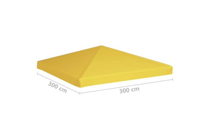 Pavillontopdække 3x3 m 270 g/m² gul - Gul - Havemøbler - Solafskærmning - Havepavilloner - Pavillontag