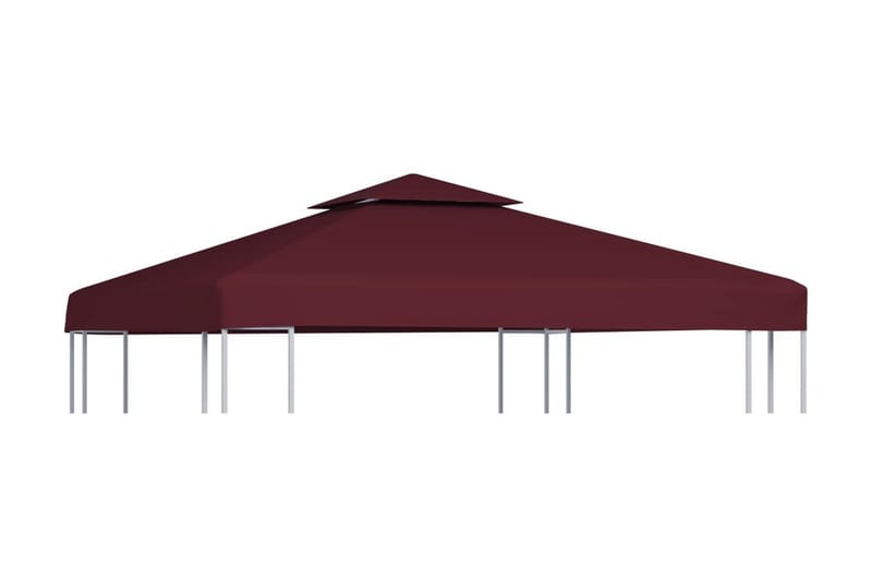Pavillontopdække I 2 Lag 310 G/M² 3 X 3 M Bordeaux - Rød - Havemøbler - Solafskærmning - Havepavilloner - Pavillontag
