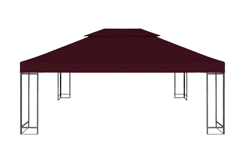 Pavillontopdække I 2 Lag 310 G/M² 4 X 3 M Bordeaux - Rød - Havemøbler - Solafskærmning - Havepavilloner - Pavillontag
