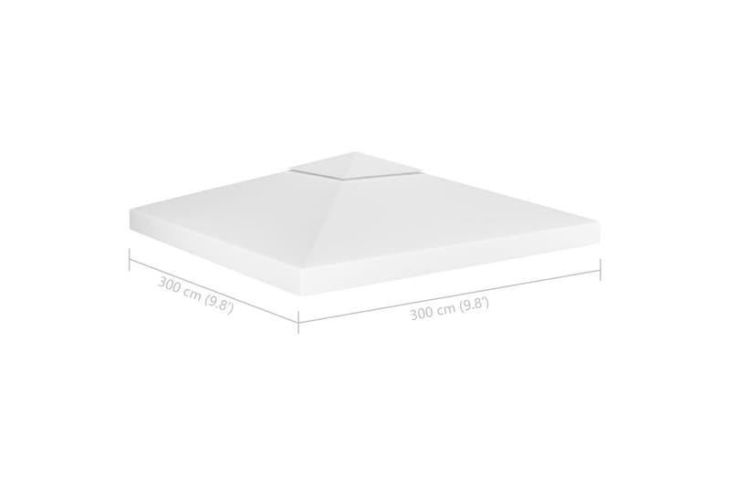 Pavillontopdække i 2 lag 3x3 m 310 g/m² hvid - Hvid - Havemøbler - Solafskærmning - Havepavilloner - Pavillontag