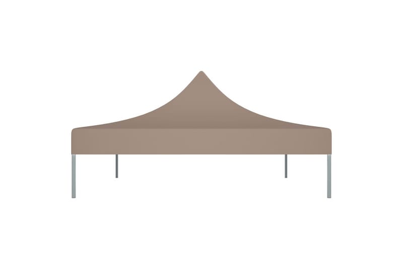 Tag til festtelt 4,5x3 m 270 g/m² gråbrun - Gråbrun - Havemøbler - Solafskærmning - Havepavilloner - Pavillontag